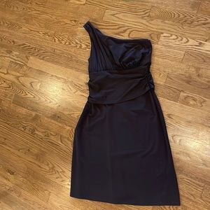 Womens brown medium Three Dots, one strap cocktail dress